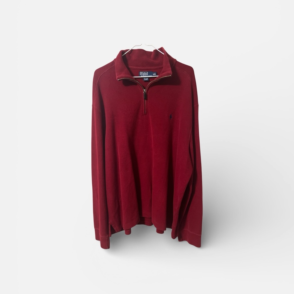 Polo Ralph Lauren Men's Burgundy Zip-Up Sweater